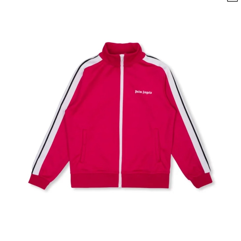 Palm angels striped zip up jacket